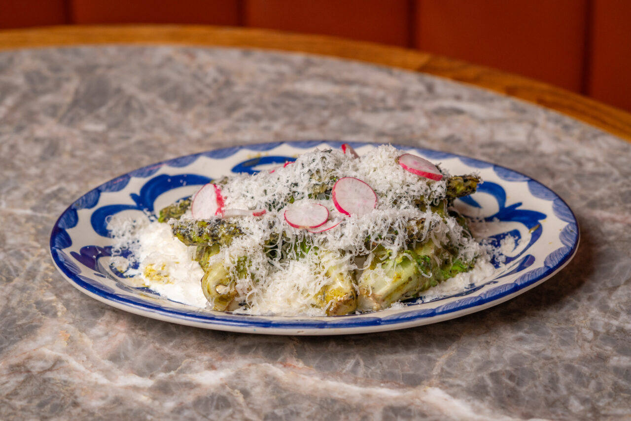Grilled Greens and Stracciatella